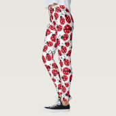 Cute Red Ladybugs Pattern Leggings | Zazzle