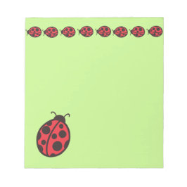 Cute Red Ladybugs Teacher's Notepad Gift