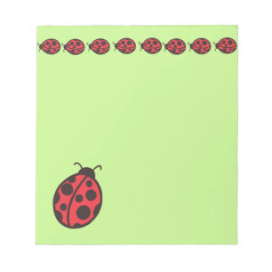 Cute Red Ladybugs Teacher's Notepad Gift