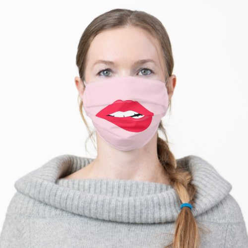 Cute Red Lips Gossip Girl Adult Cloth Face Mask