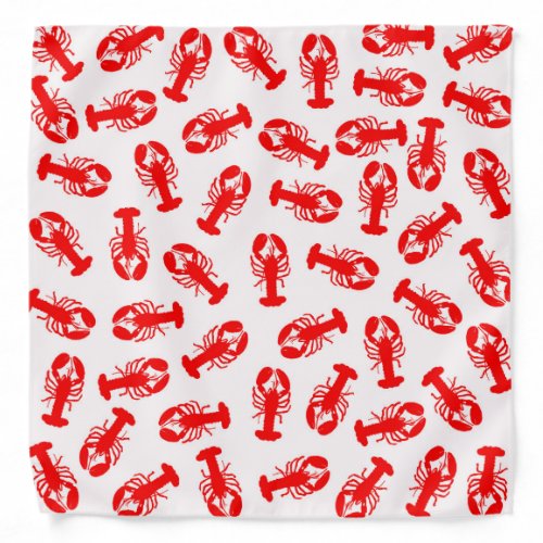 Cute Red Lobster Animal Pattern Bandana