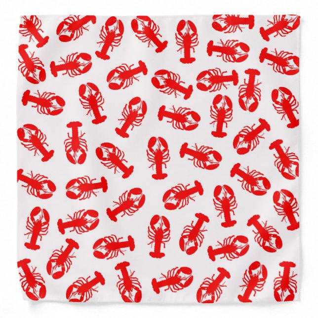 Cute Red Lobster Animal Pattern Bandana (Front)