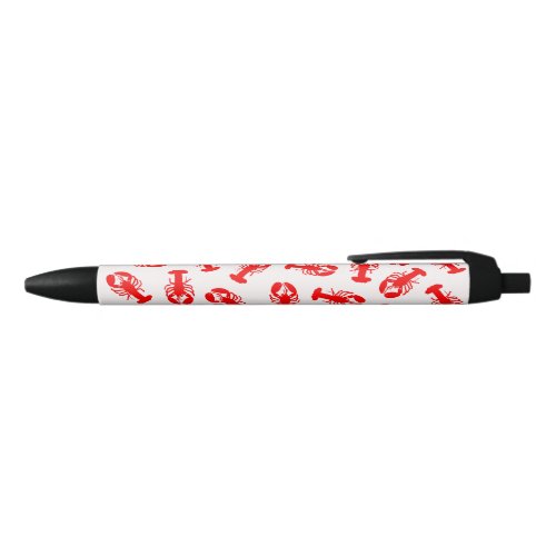 Cute Red Lobster Animal Pattern Black Ink Pen