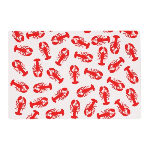 Cute Red Lobster Animal Pattern Placemat