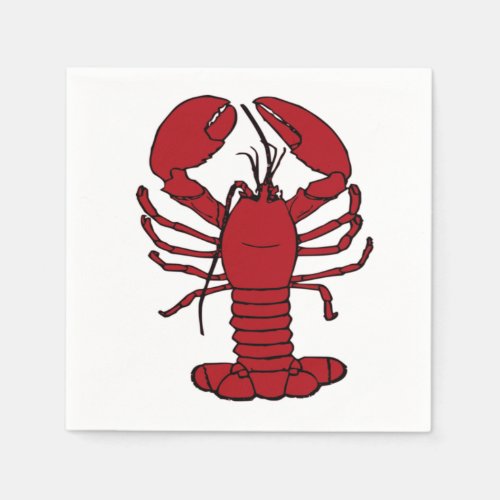 Cute red Lobster party napkins