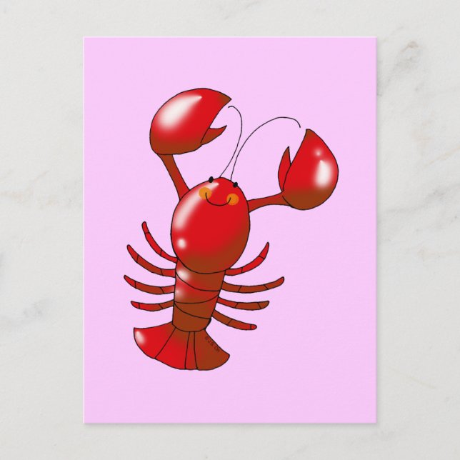 Cute red lobster postcard (Front)