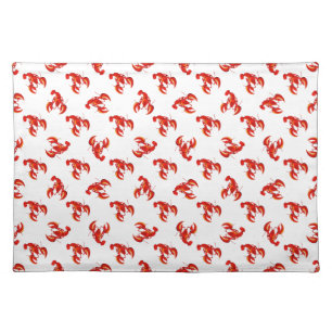 Cute Red Lobsters Cloth Placemat