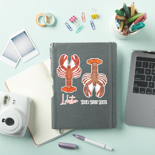 Cute Red Lobsters Custom Ocean Nautical Sticker