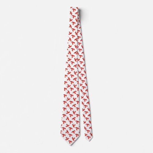 Cute Red Lobsters Neck Tie