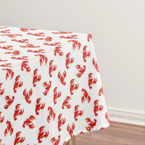 Cute Red Lobsters Tablecloth