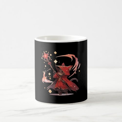 Cute Red Mage Cat Hero Coffee Mug
