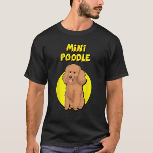 Cute Red Miniature Poodle T_Shirt