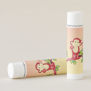 Cute Red Monkey Lip Balm