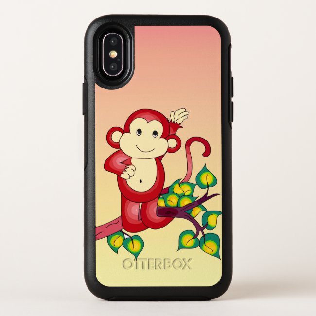 Cute Red Monkey OtterBox iPhone X Case