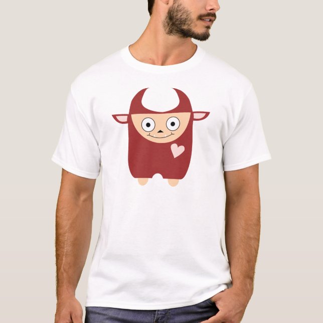 Cute Red Monster T-Shirt (Front)