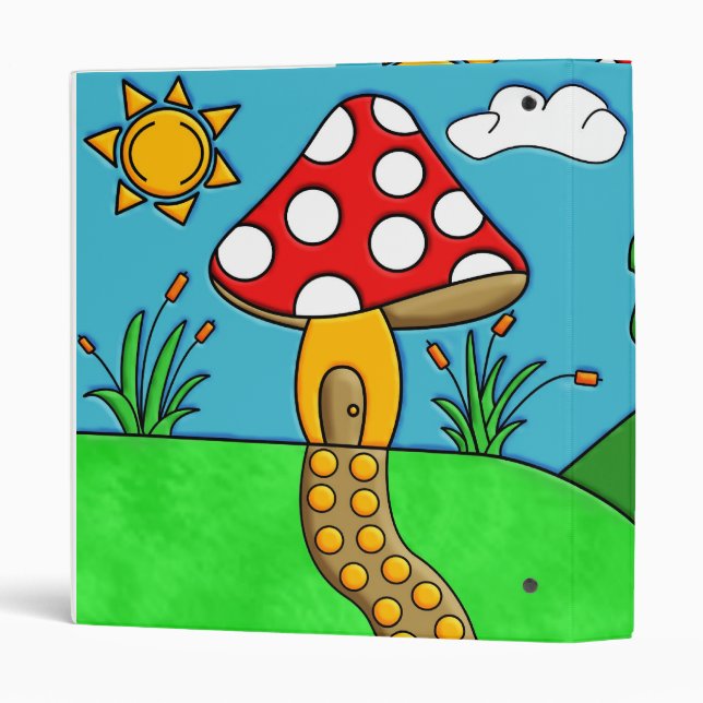 cute red mushroom binder (Back/Spine)