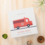 Cute Red Navy Fire Truck Engine Monogram Boys 3 Ring Binder<br><div class="desc">If you need any further customisation please feel free to message me on yellowfebstudio@gmail.com.</div>