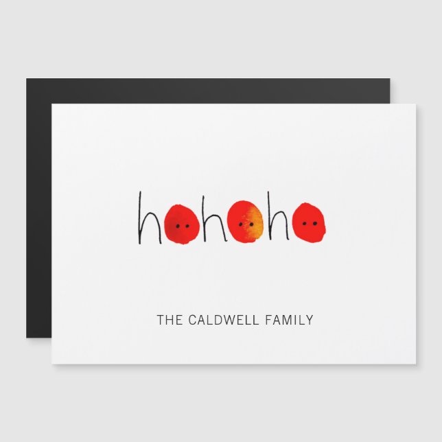 Cute Red Noses Ho Ho Ho  Christmas Greetings (Front/Back)