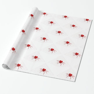Cute Red Orb-Weaver Spider Wrapping Paper