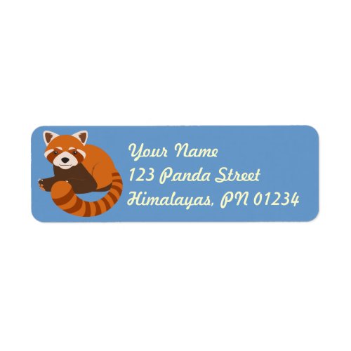 Cute Red Panda Adddress Labels