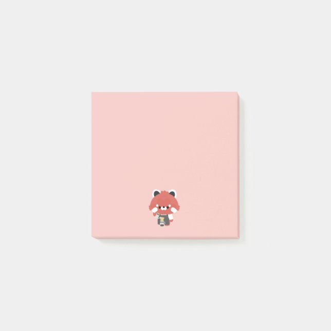 Cute Red Panda Barista Post-it Notes (Front)