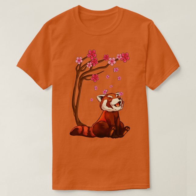 Cute Red Panda Bear T-Shirt (Design Front)