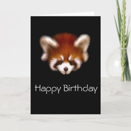 Cute Red Panda Birthday Card