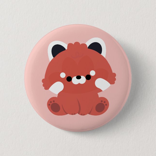 Cute Red Panda Button (Front)