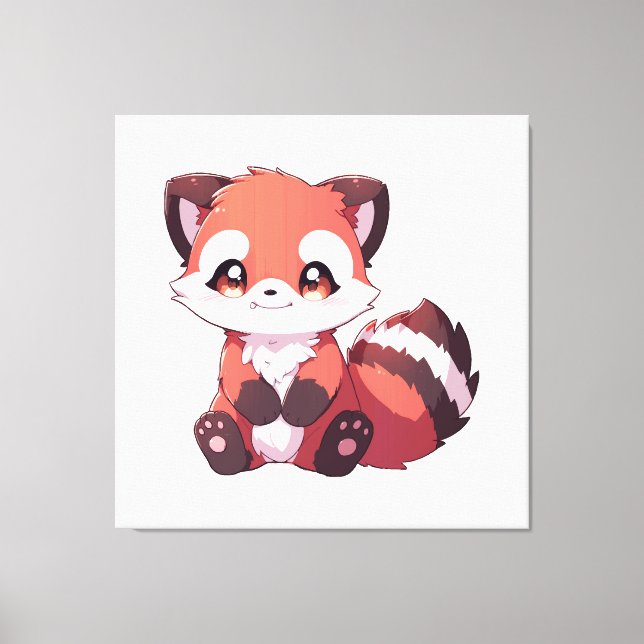  cute red panda canvas print (Front)