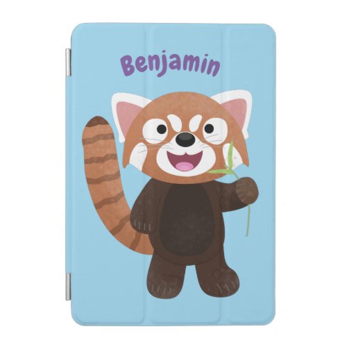 Cute red panda cartoon illustration iPad mini cover