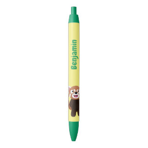 Cute red panda cartoon illustration pen