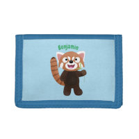 Cute red panda cartoon illustration