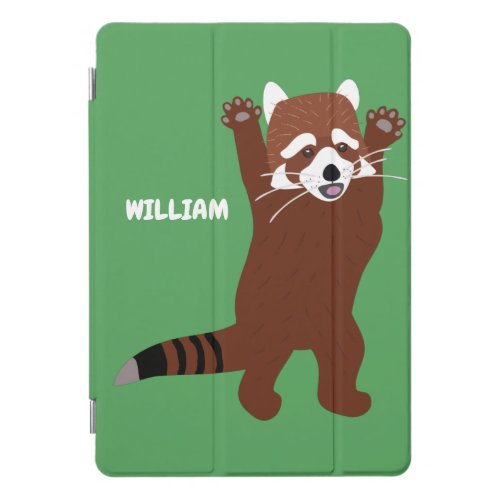 Cute Red Panda Custom Message Personalized iPad Pro Cover