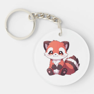  cute red panda keychain