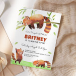 Cute Red Panda Kids Birthday Party Invitation<br><div class="desc">Get ready for fun with our Cute Red Panda Kids Birthday Party Invitation. Featuring an adorable red panda design,  this charming invitation is perfect for setting the tone for a delightful and playful celebration. Special thanks to Digitalartsi for the amazing clipart.</div>