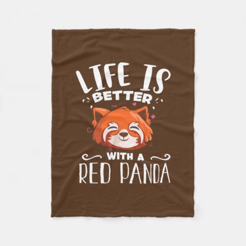 Cute Red Panda Lover Graphic Girls Women Men Kids Fleece Blanket