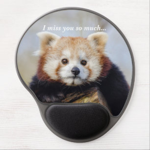Cute Red Panda Miss You So Much  Gel Mouse Pad