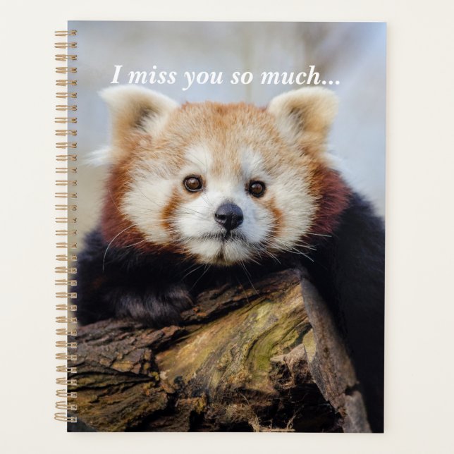 Cute Red Panda Miss You So Much  Planner (Front)