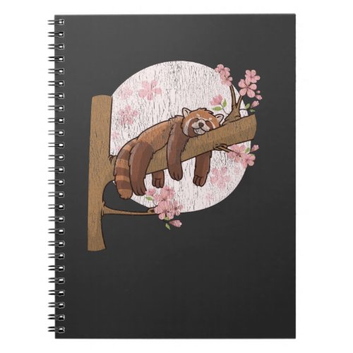 Cute Red Panda Nap Lazy Sleeping Animal Notebook