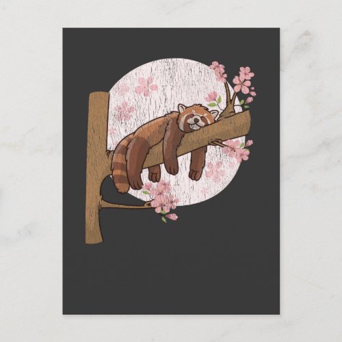 Cute Red Panda Nap Lazy Sleeping Animal Postcard