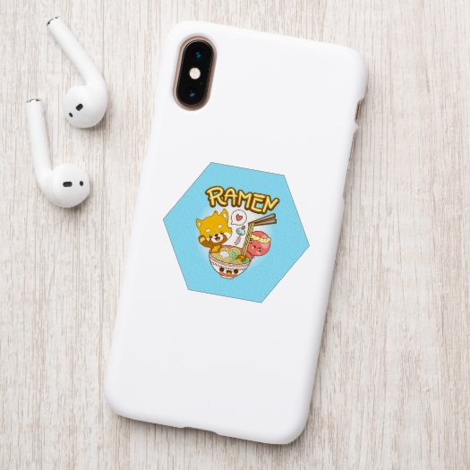 Cute Red Panda Octopus Ramen Food Phone Case