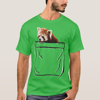Cute Red Panda Pocket T-Shirt