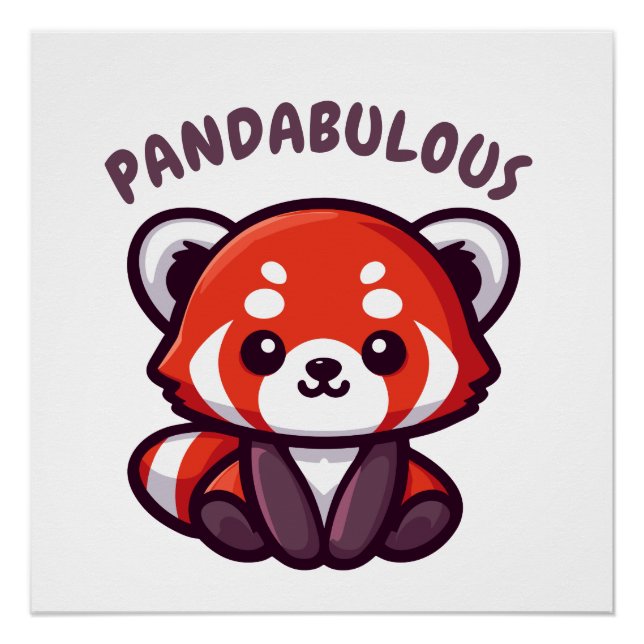 Cute Red Panda Poster (Front)