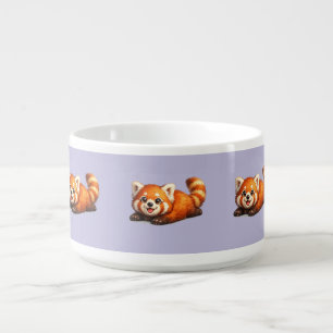 Cute Red Panda Relaxing Kawaii Animal Design Bowl