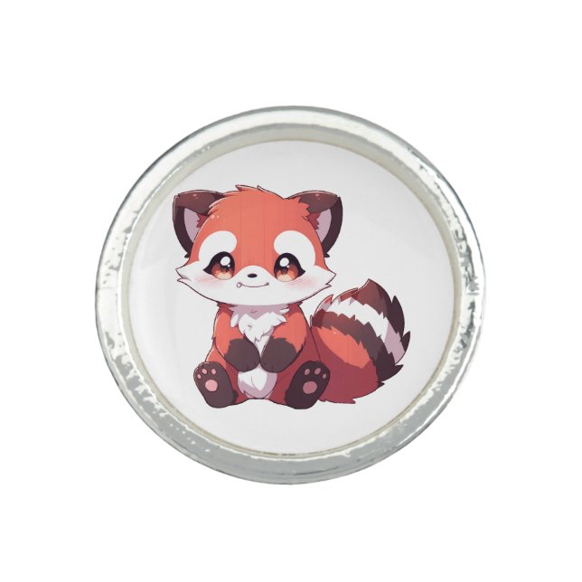  cute red panda ring (Front)