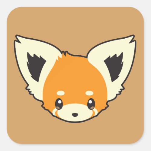 Cute Red Panda Square Sticker