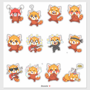 Cute Red Panda Sticker Pack — Kawaii Expression