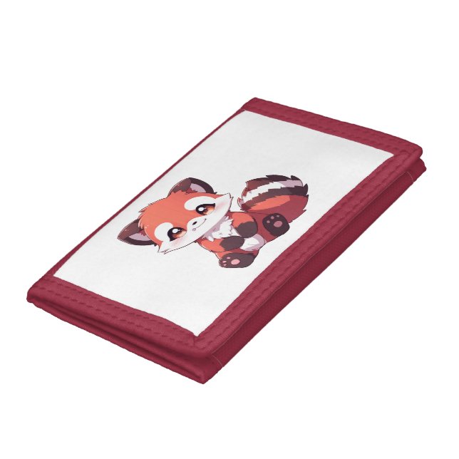  cute red panda tri-fold wallet (Bottom)