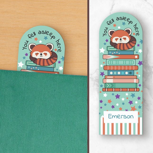 Cute Red Panda You Fell Asleep Here Bookmarks (Creator Uploaded)