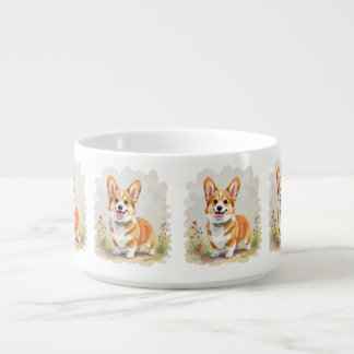 Cute Red Pembroke Welsh Corgi Dog Bowl